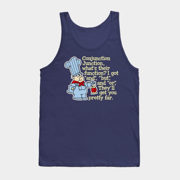 Conjunction Junction Conductor Lyrics Tank Top by Alema Art